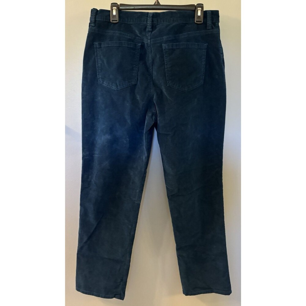 Gloria Vanderbilt Corduroy Pants Womens Straight Leg Turquoise Size 14 - Picture 7 of 7